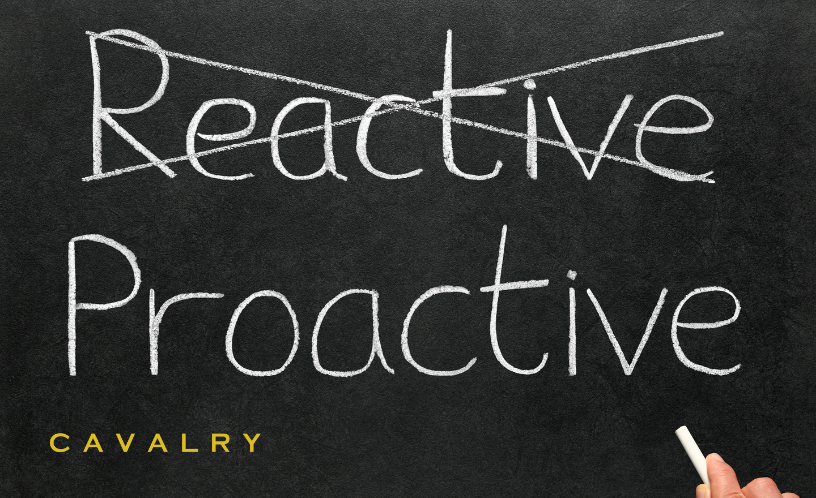 Illustration of proactive versus reactive
