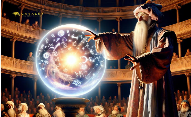 Image of Nostradamus predicting the future